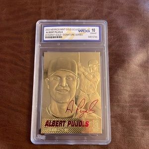 Albert Pujols, 2003 gold sculptured baseball card, gem mint 10